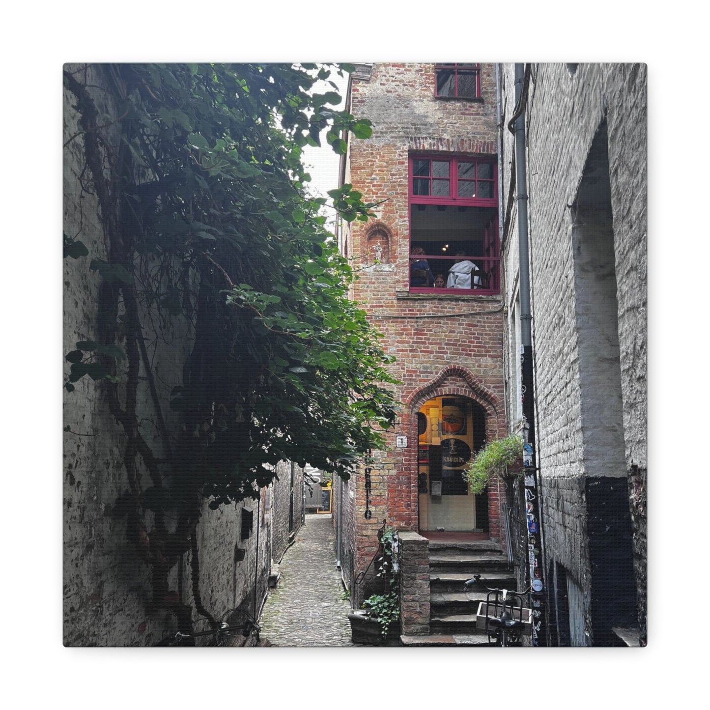 Belgium Beer Cafe Bruges Bier Cafe Canvas Gallery Wrap