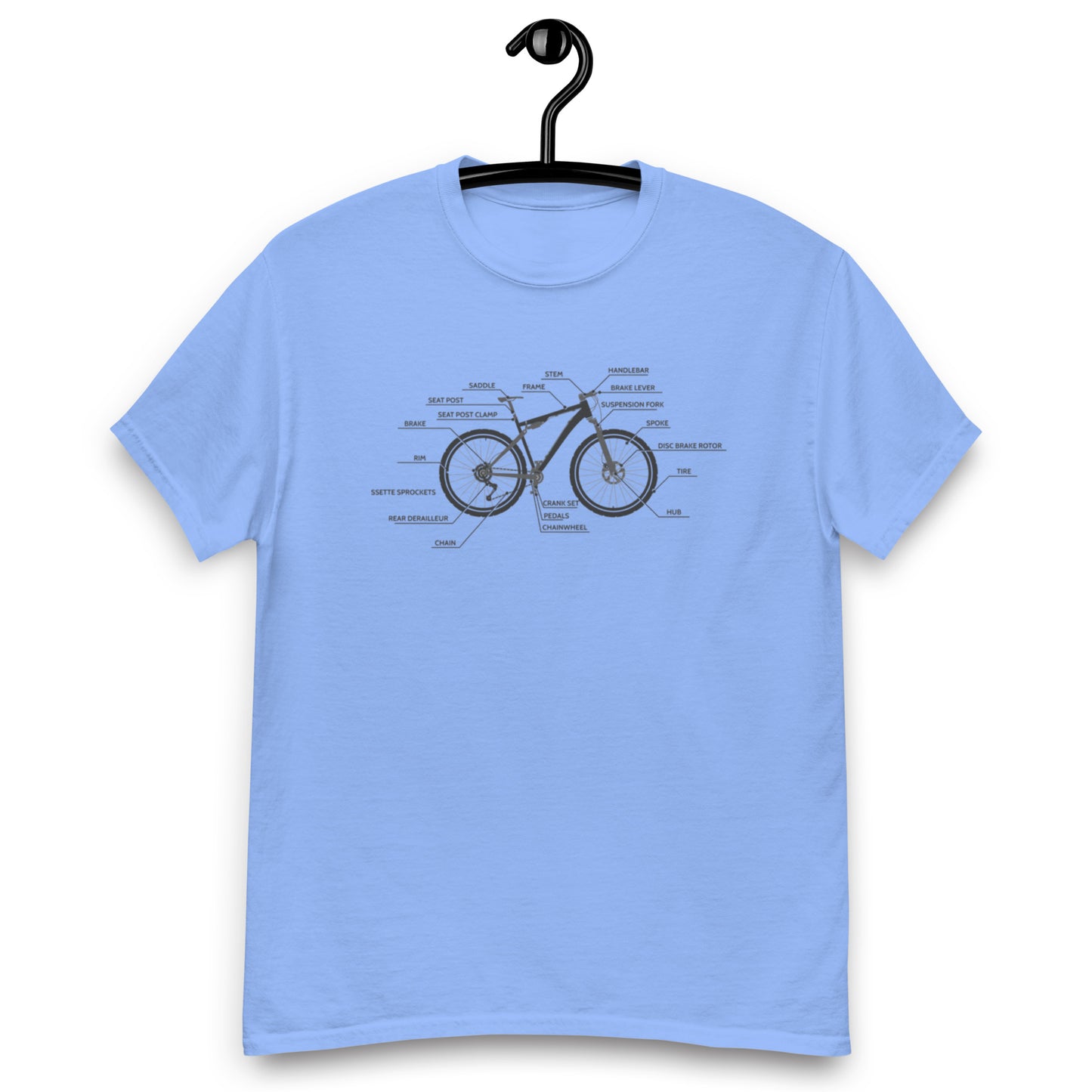 Bike Parts Men Cycling Tee