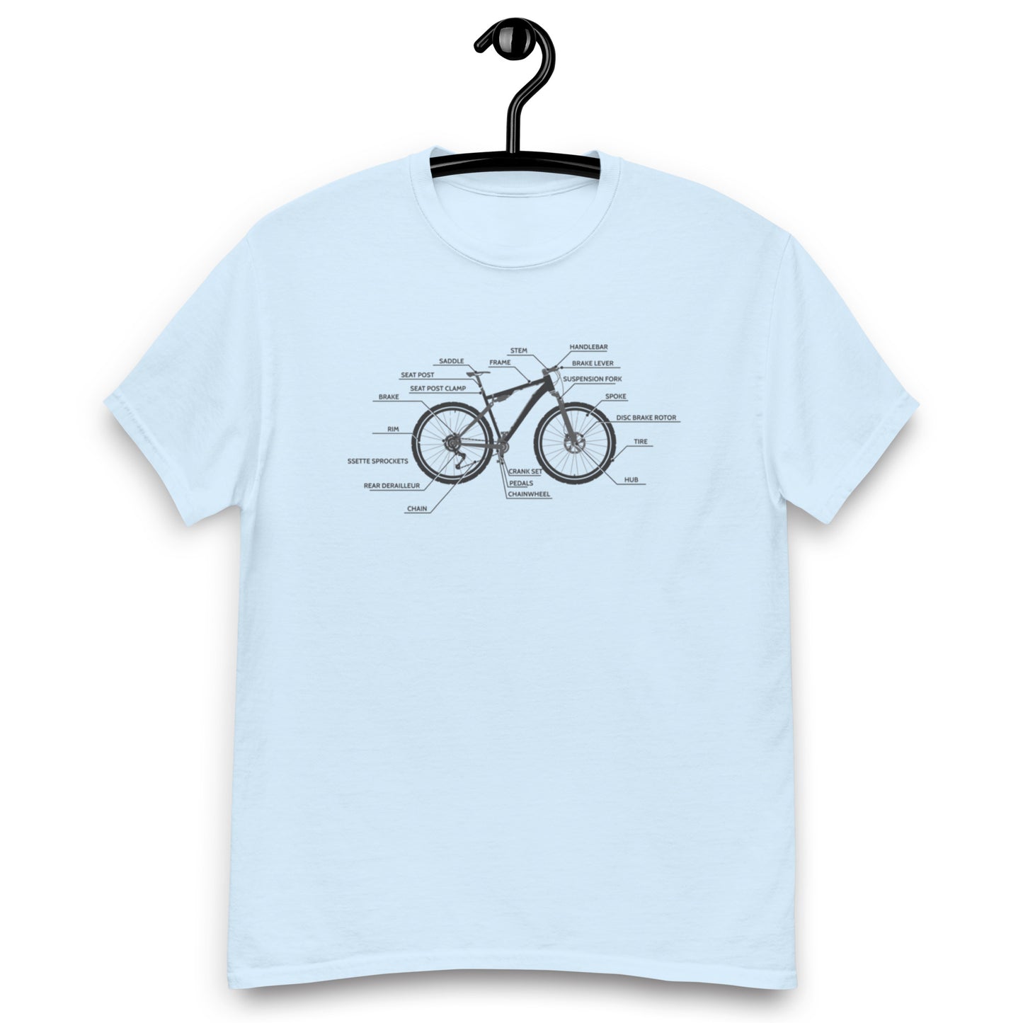 Bike Parts Men Cycling Tee