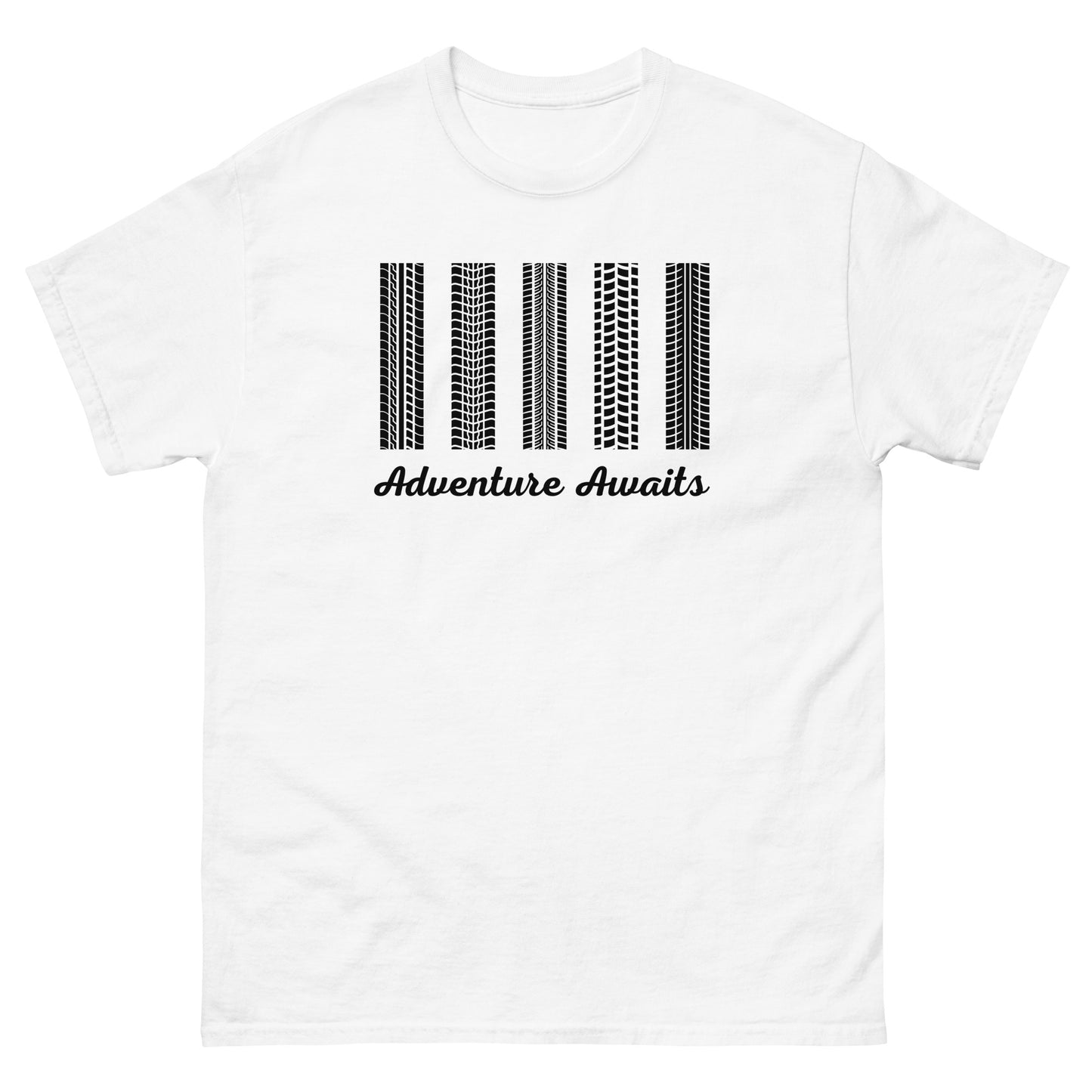 Adventure Awaits TShirt MTB Gravel Bike Mens Classic Graphic T Shirt