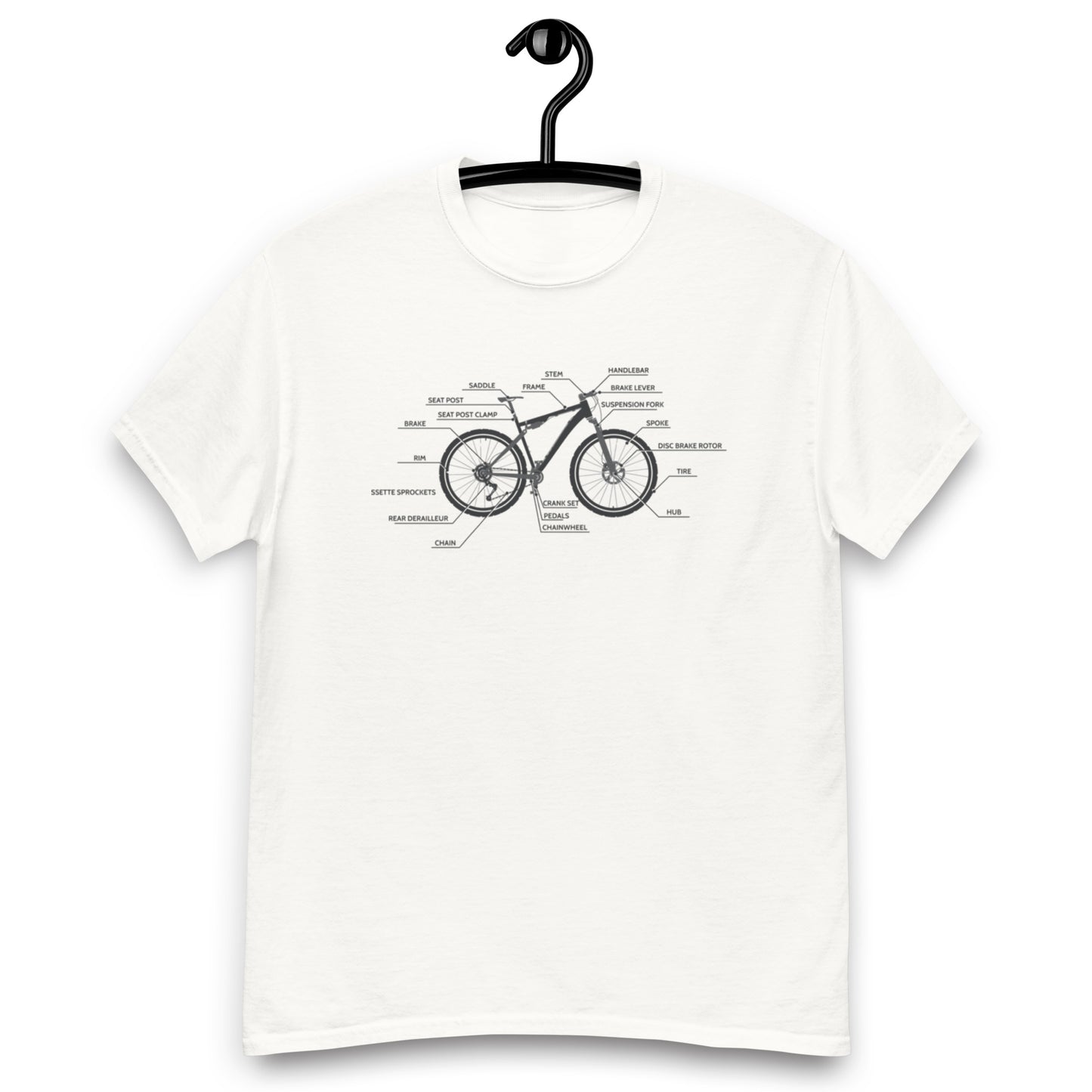 Bike Parts Men Cycling Tee