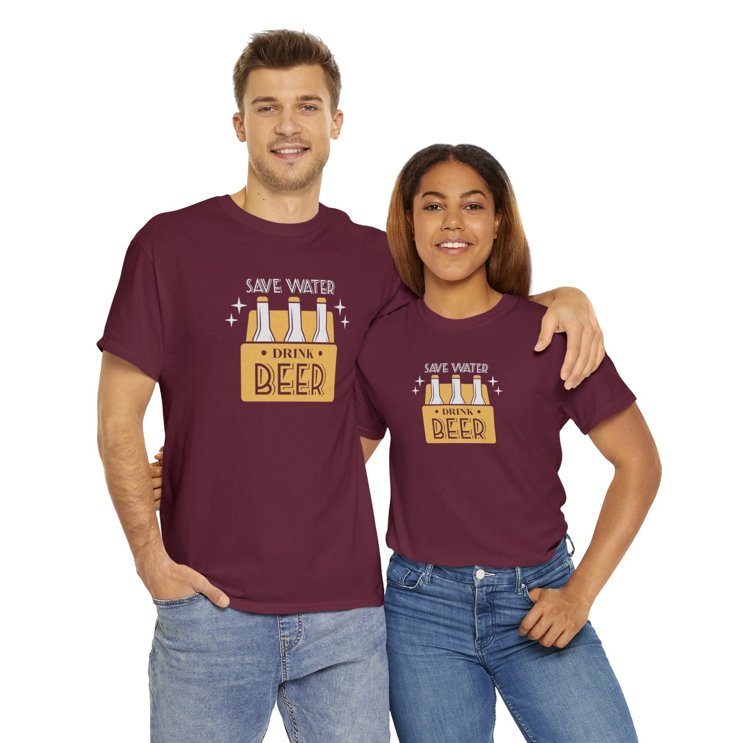 Save Water Drink Beer Unisex Men's Women's T Shirt | Funny Beer T- Shirt