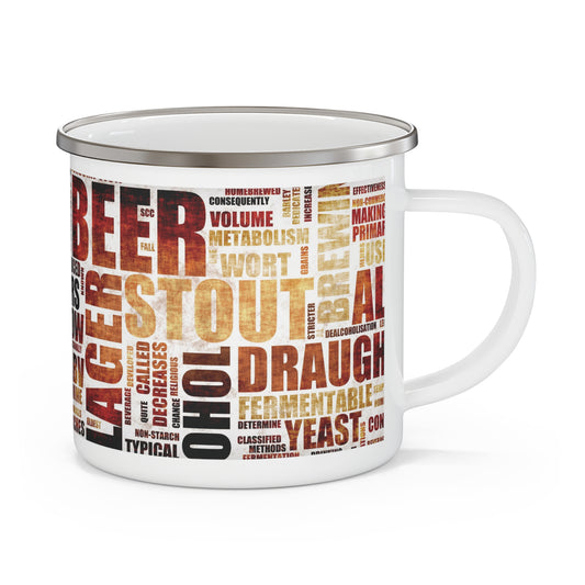 Beer Lovers Enamel Camping Mug