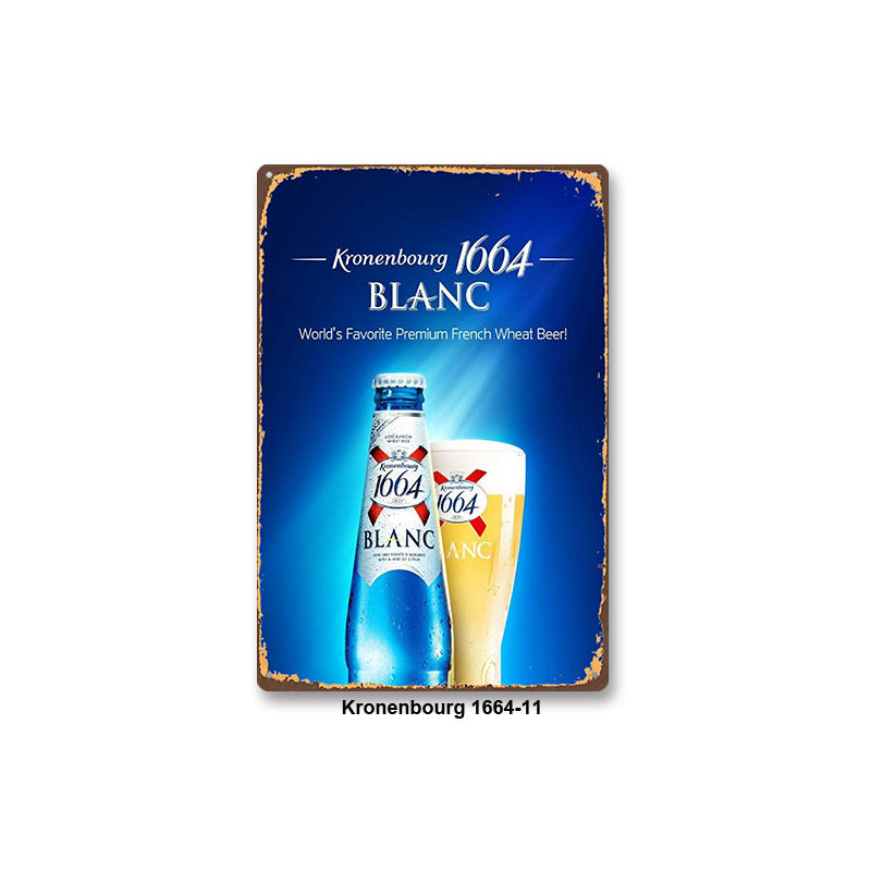 Retro Tin Painting Beer Beer Mural Decoration Painting