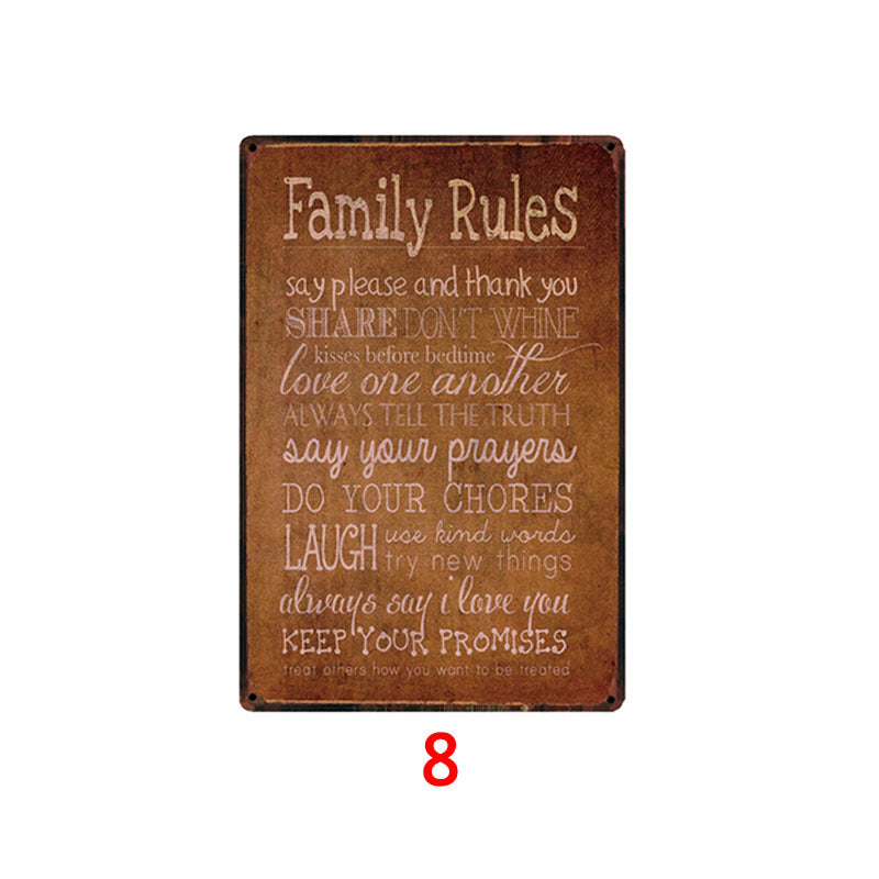 Retro Tin Painting Bar Home KTV Wall Hangings