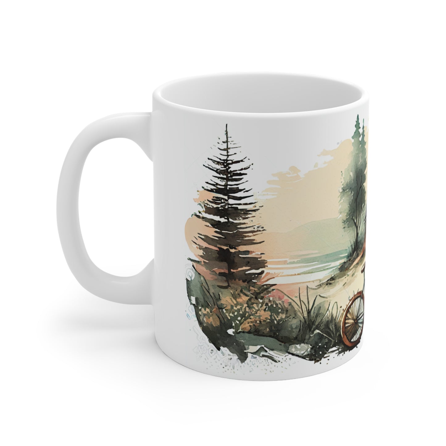 Vintage Landscape with Bicycle 11oz Coffee Mug