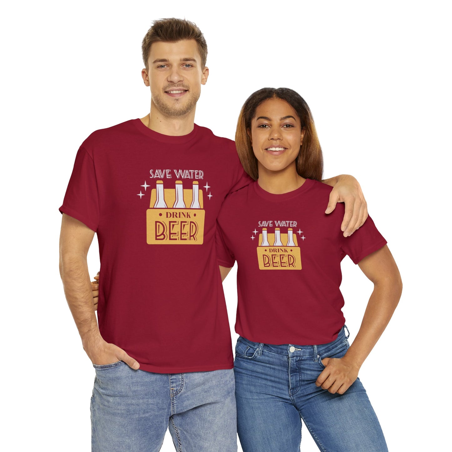 Save Water Drink Beer Unisex Men's Women's T Shirt | Funny Beer T- Shirt