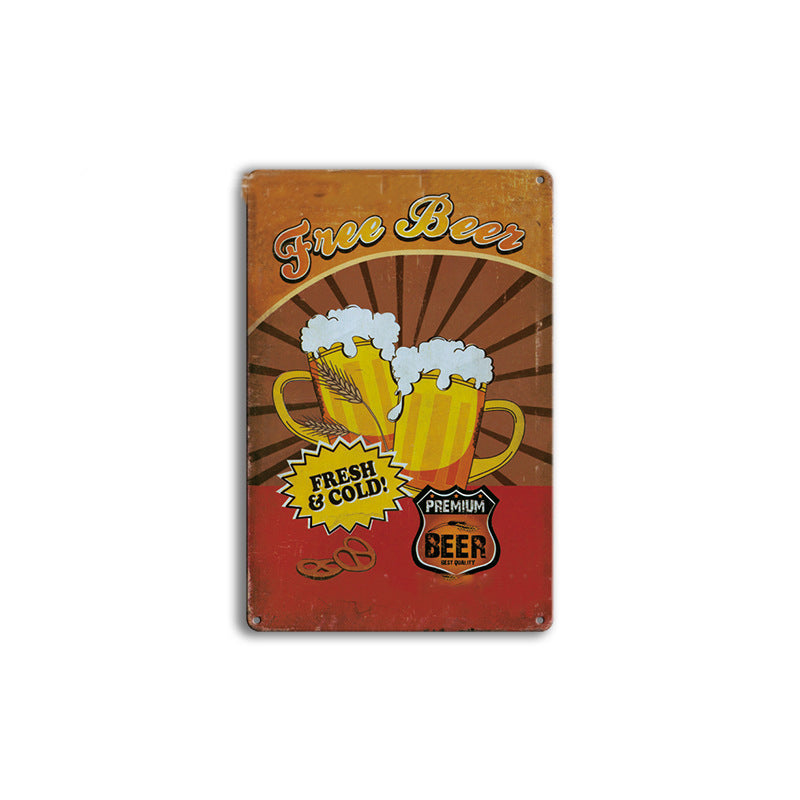 Bump Bar Living Room KTV Decorative Tin Painting