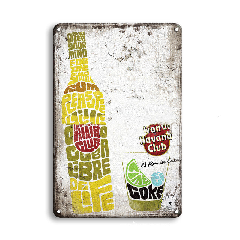 Beer Character Tin Painting Retro Nostalgic Creative