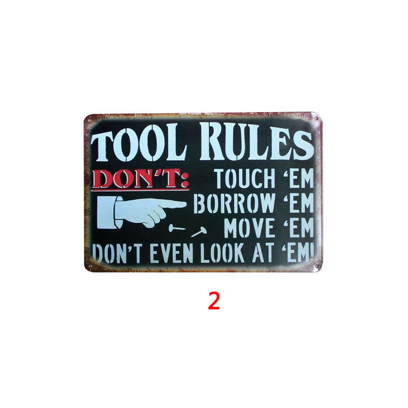 Retro Tin Painting Bar Home KTV Wall Hangings