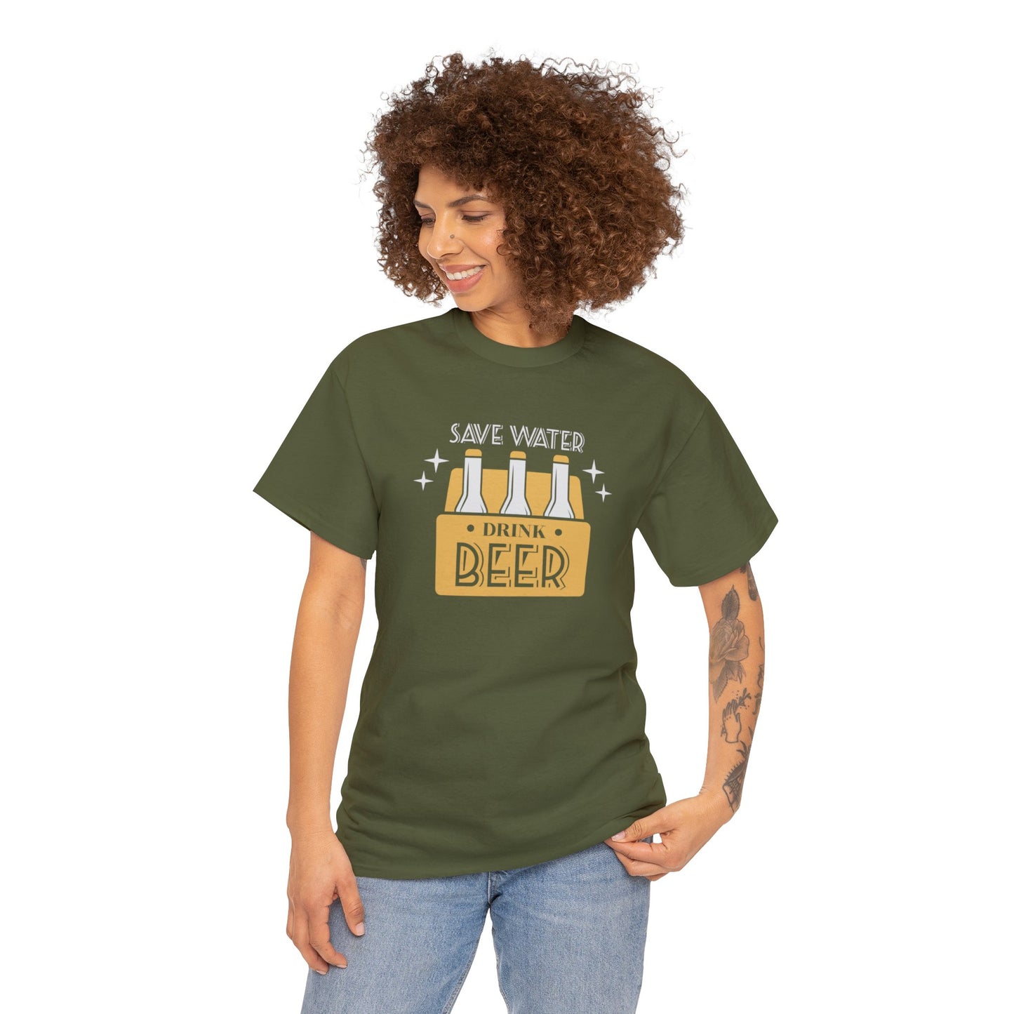 Save Water Drink Beer Unisex Men's Women's T Shirt | Funny Beer T- Shirt