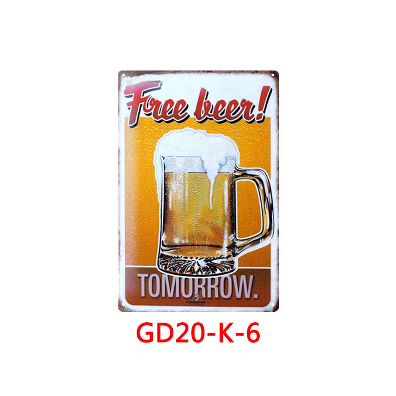 Retro Tin Painting Bar Home KTV Wall Hangings