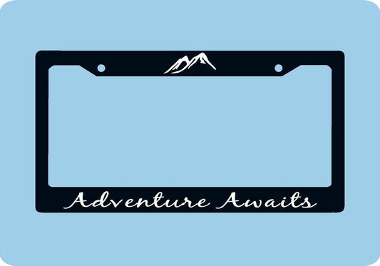 Adventure Awaits License Plate Frame | Adventurer Gift | USA Made