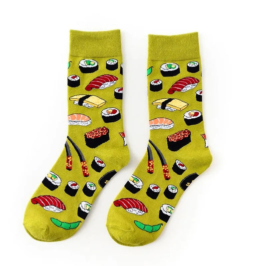 Sushi Socks | Women's Fun Food and Drink Sushi Crew Socks 35-40