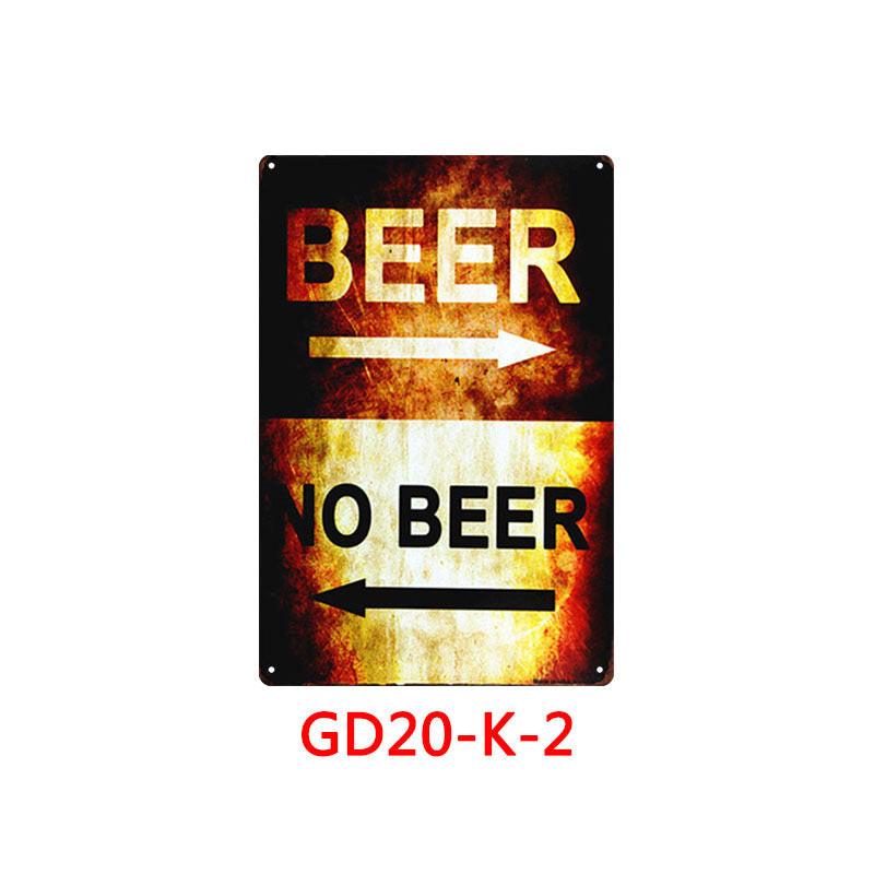 Retro Tin Painting Bar Home KTV Wall Hangings