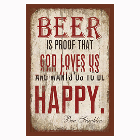 Beer Retro Custom Tin Painting Bar Restaurant Wall Decoration Painting