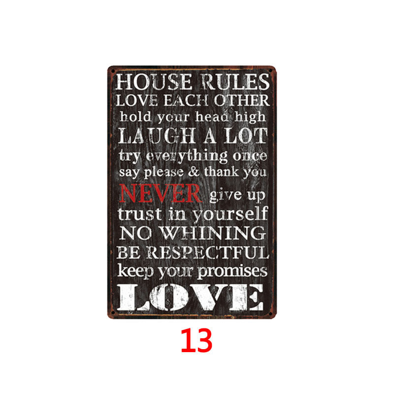 Retro Tin Painting Bar Home KTV Wall Hangings