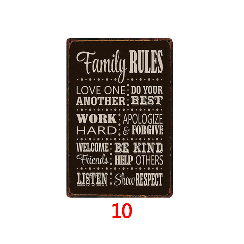 Retro Tin Painting Bar Home KTV Wall Hangings