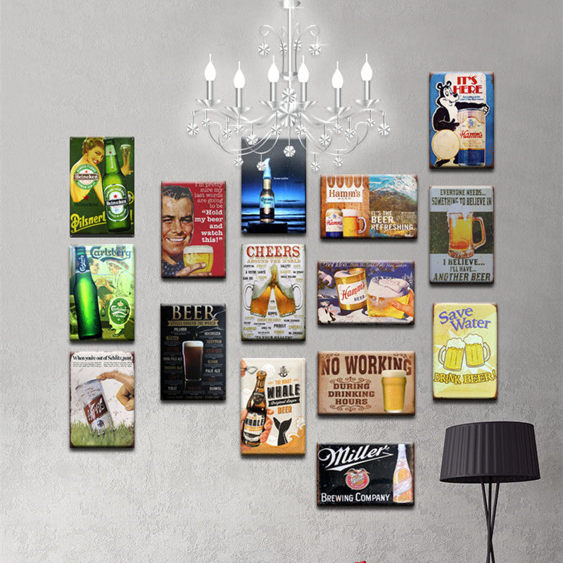 Bump Bar Living Room KTV Decorative Tin Painting