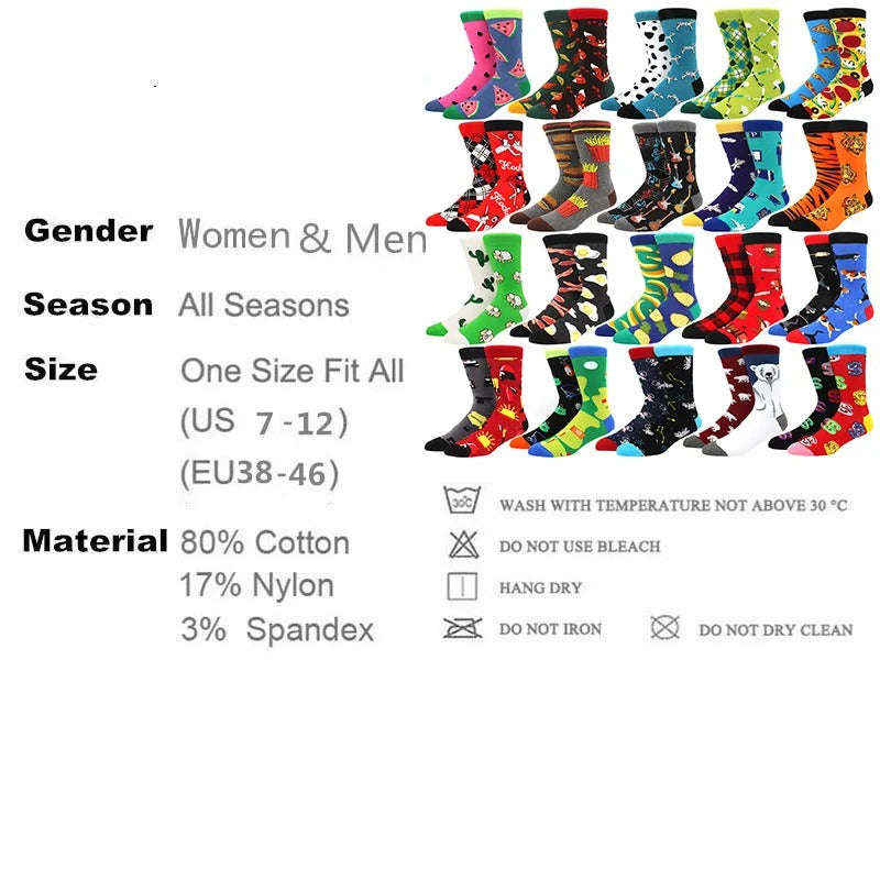 The Great Way Socks | Men's Women's Combed Cotton Artistic Stylish Casual Crew Socks