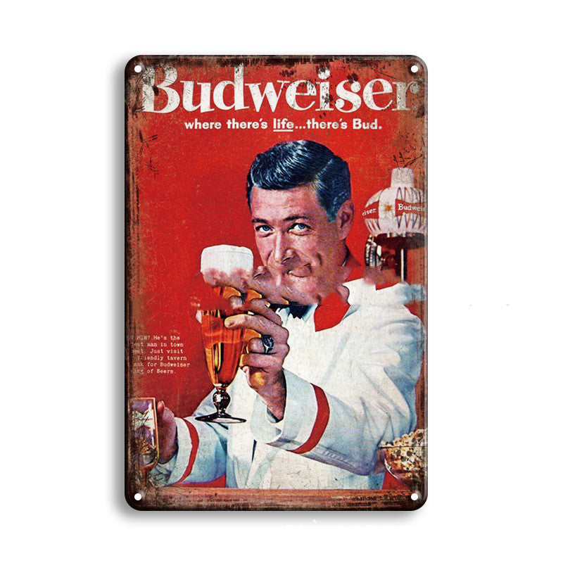 Beer Character Tin Painting Retro Nostalgic Creative