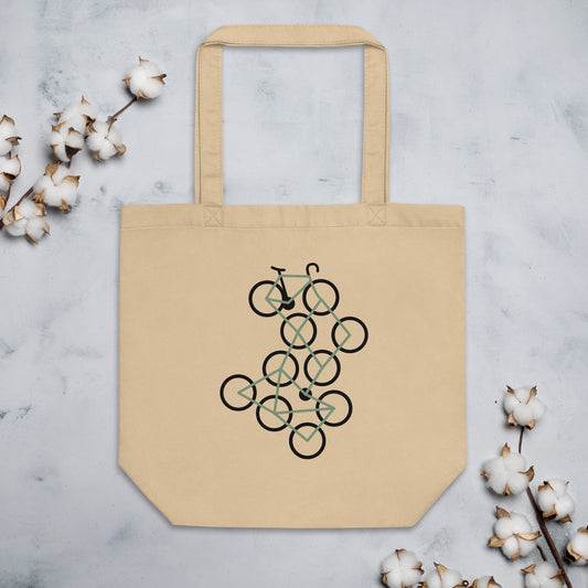 Bike Art Graphic Organic Cotton Tote Bag