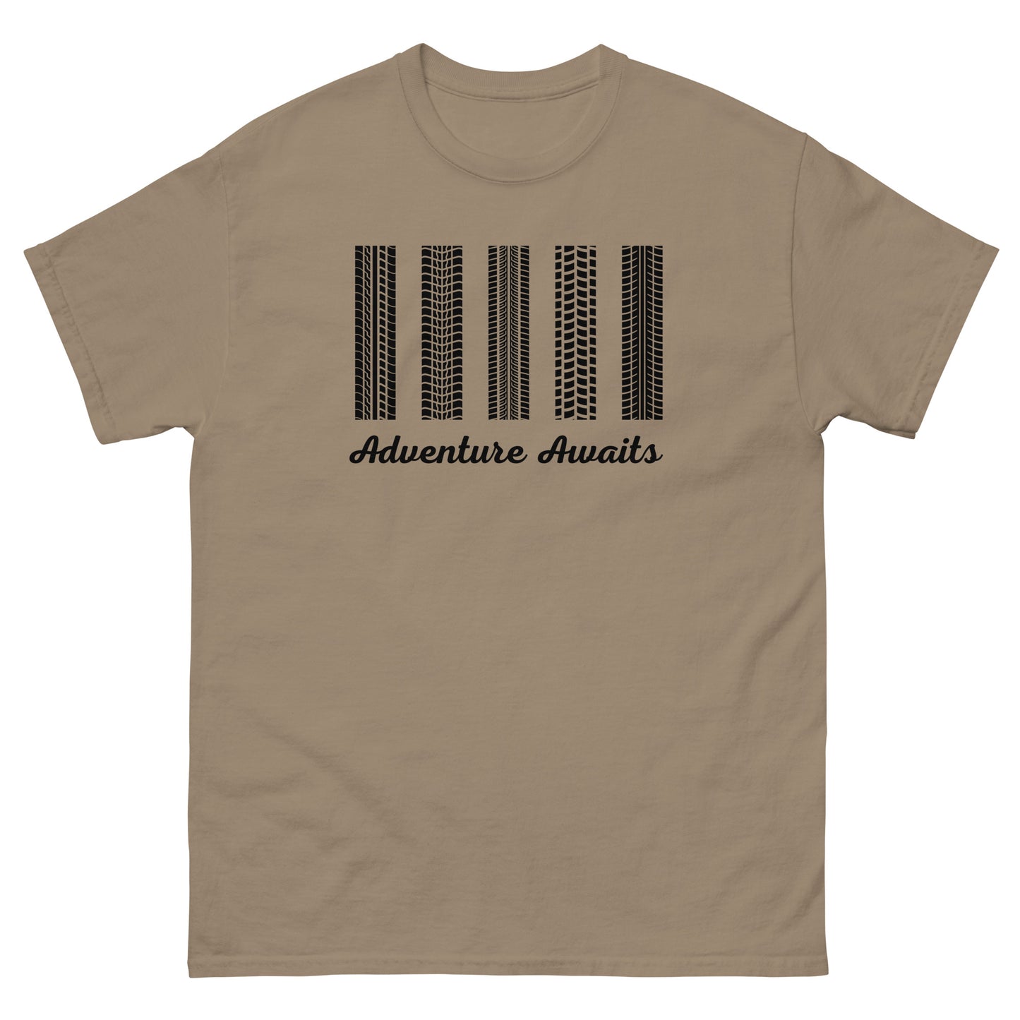 Adventure Awaits TShirt MTB Gravel Bike Mens Classic Graphic T Shirt