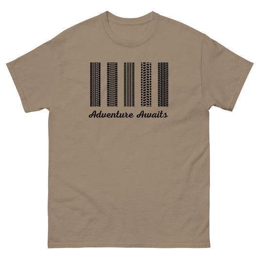 Adventure Awaits TShirt MTB Gravel Bike Mens Classic Graphic T Shirt