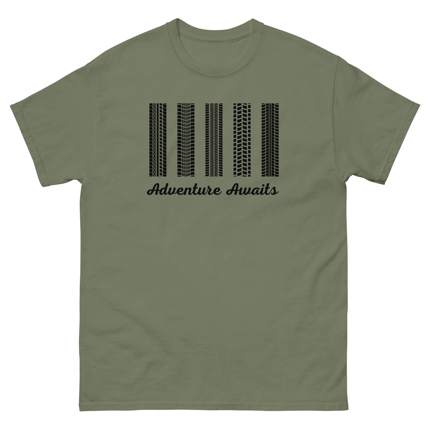 Adventure Awaits TShirt MTB Gravel Bike Mens Classic Graphic T Shirt