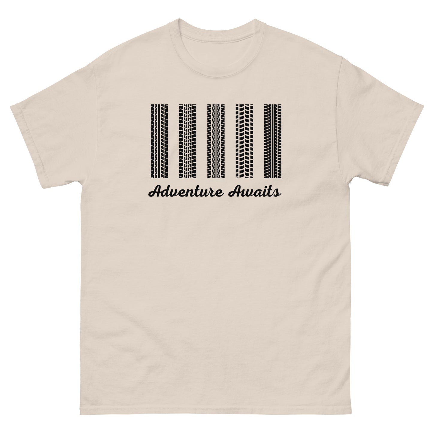 Adventure Awaits TShirt MTB Gravel Bike Mens Classic Graphic T Shirt