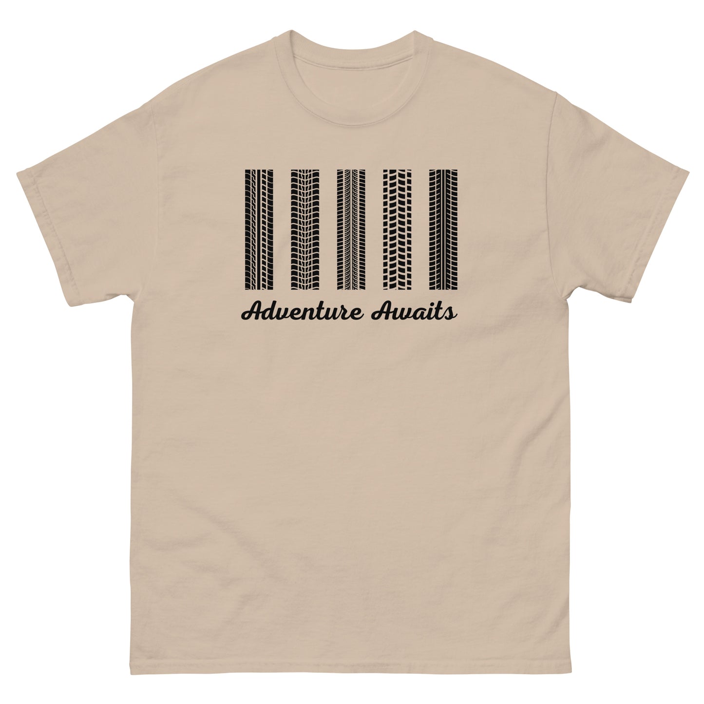 Adventure Awaits TShirt MTB Gravel Bike Mens Classic Graphic T Shirt