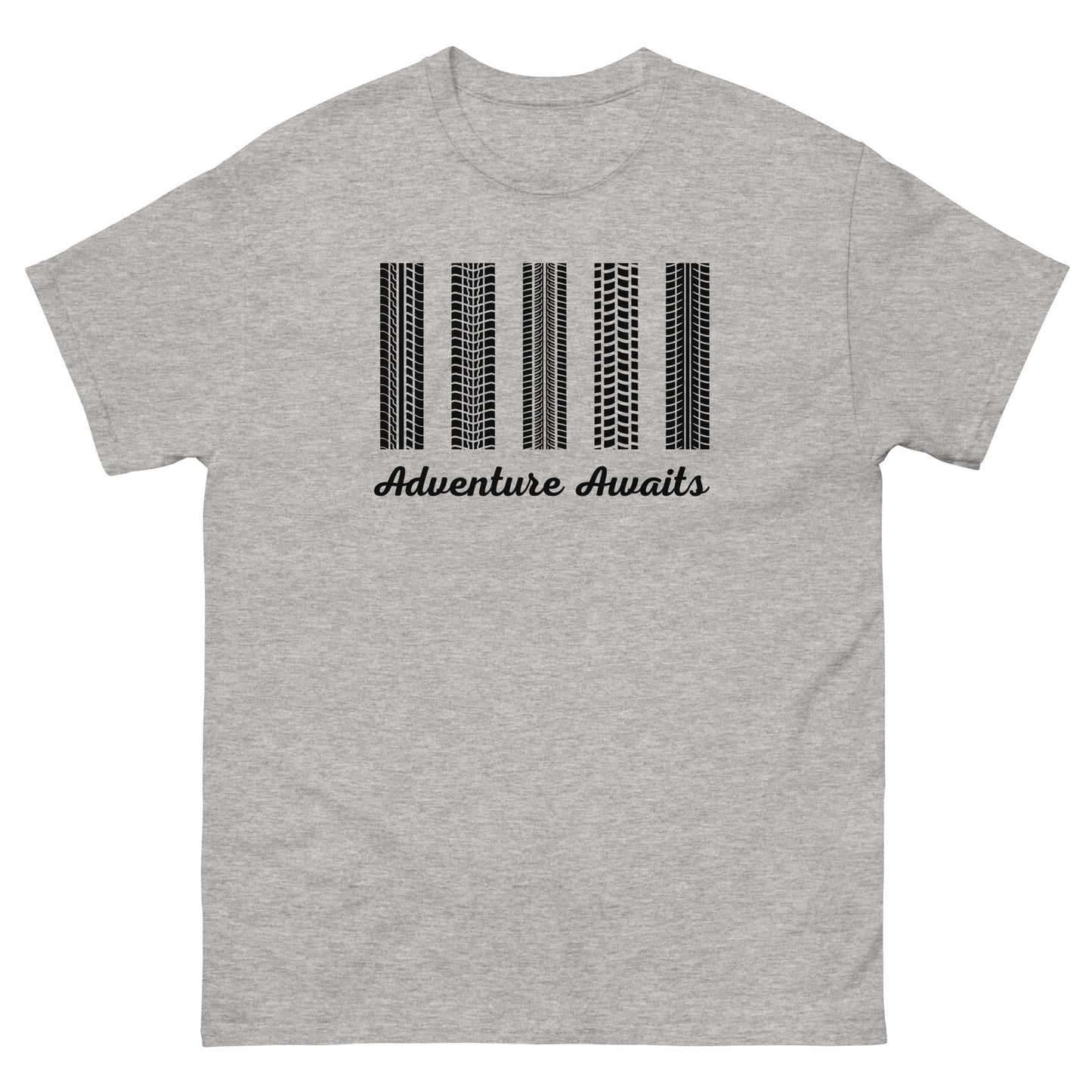 Adventure Awaits TShirt MTB Gravel Bike Mens Classic Graphic T Shirt