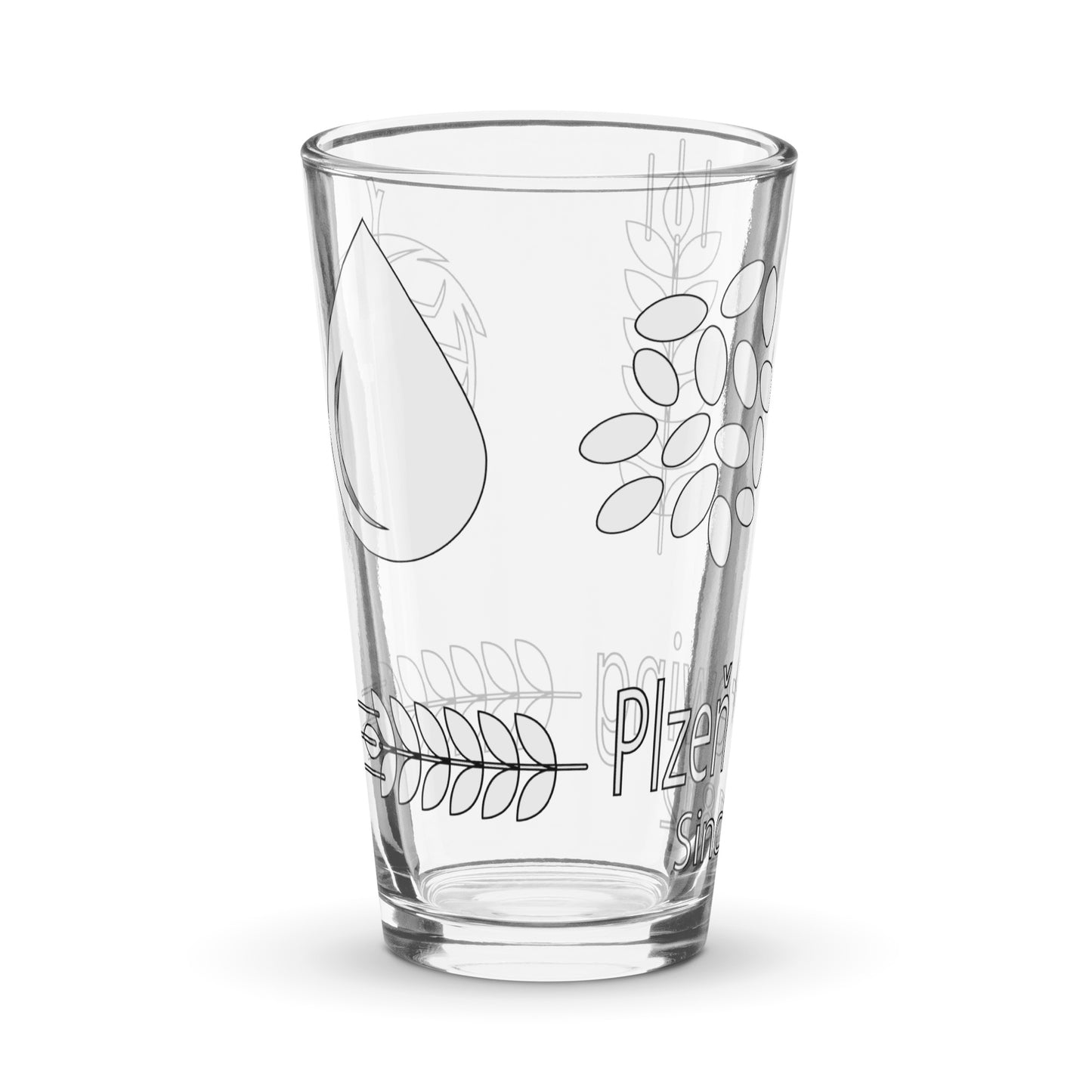 Pilzen Pilsner Beer Pint Glass