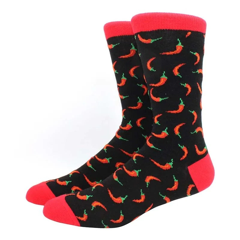 Hot Chili Peppers Crew Socks Men's Women's Casual Funny Socks