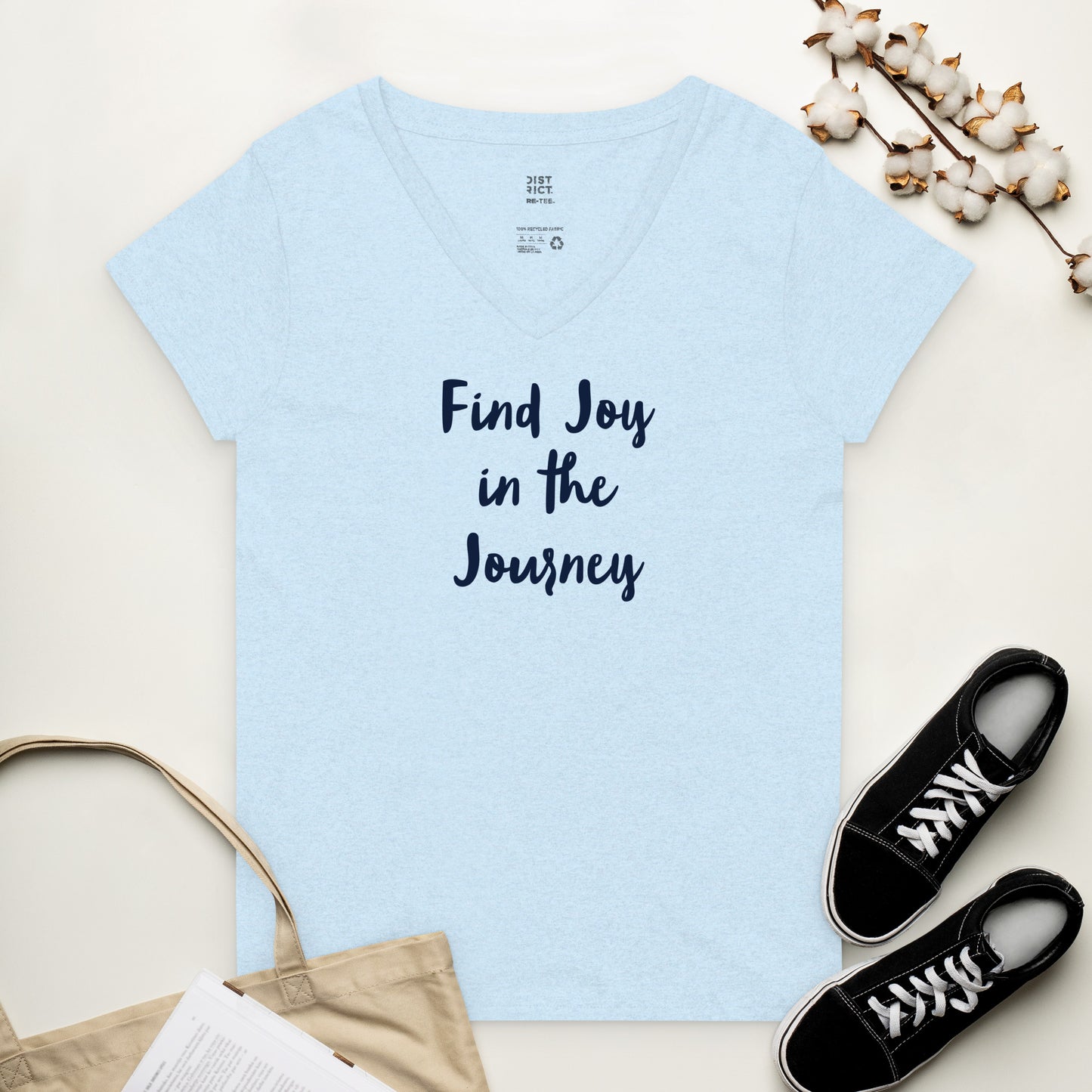 "Find Joy in the Journey" Women’s recycled v-neck T-Shirt