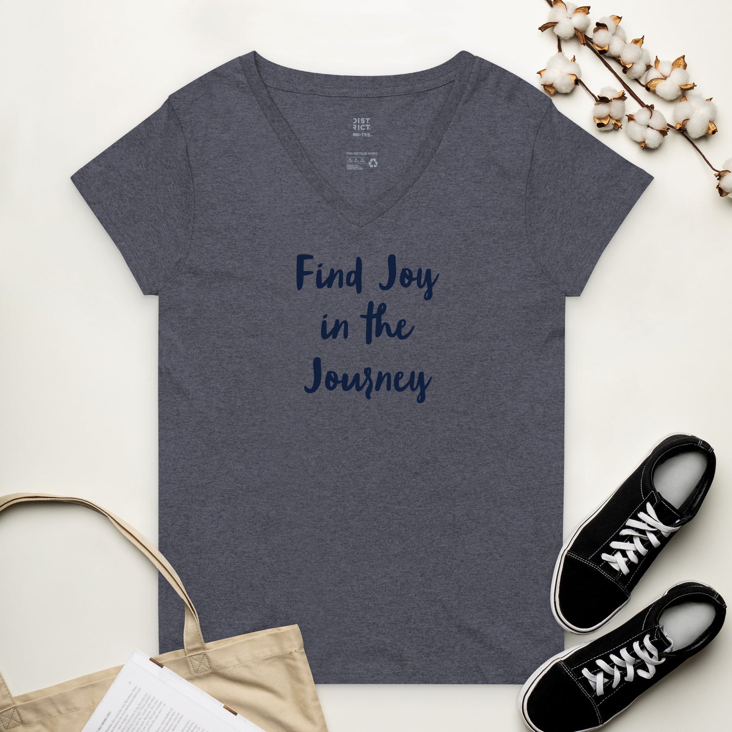 "Find Joy in the Journey" Women’s recycled v-neck T-Shirt