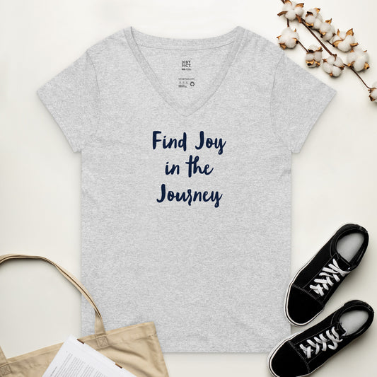 "Find Joy in the Journey" Women’s recycled v-neck T-Shirt