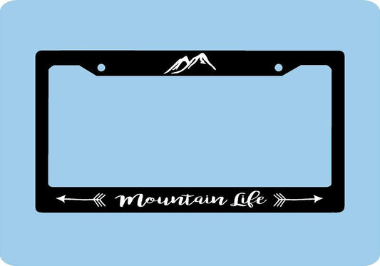 Mountain Life License Plate Frame | Mountains License Plate Frame | License Plate Frame | Adventure License Car Tag